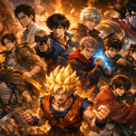 Epic anime heroes collage showing series often considered better than Dragon Ball
