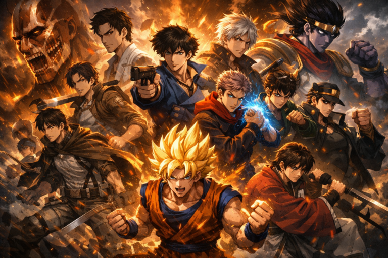 Epic anime heroes collage showing series often considered better than Dragon Ball