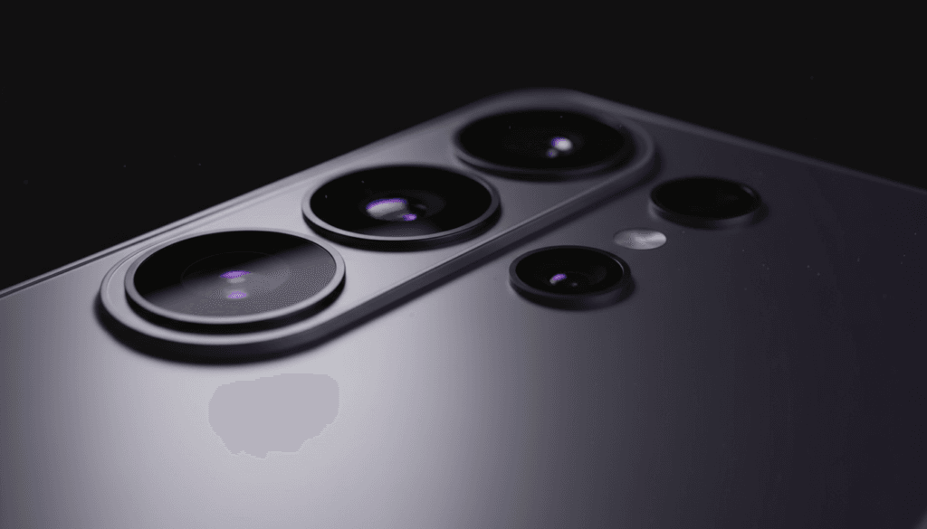 Samsung Galaxy S26 Ultra 200MP camera module close-up showing advanced quad-lens setup