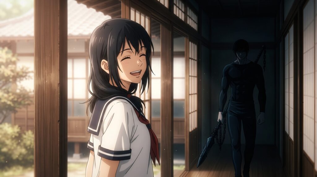 Riko Amanai moments before her assassination