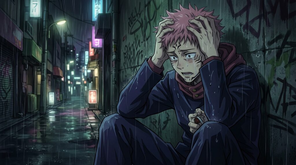 Yuji Itadori’s emotional collapse in Shibuya