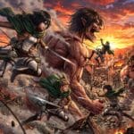 Humans fighting Titans in epic Attack on Titan battle
