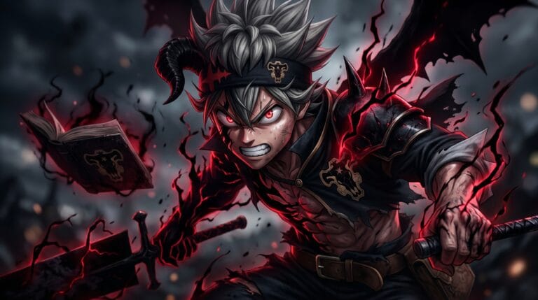 Asta using his powerful transformation in Black Clover Season 2 artwork.