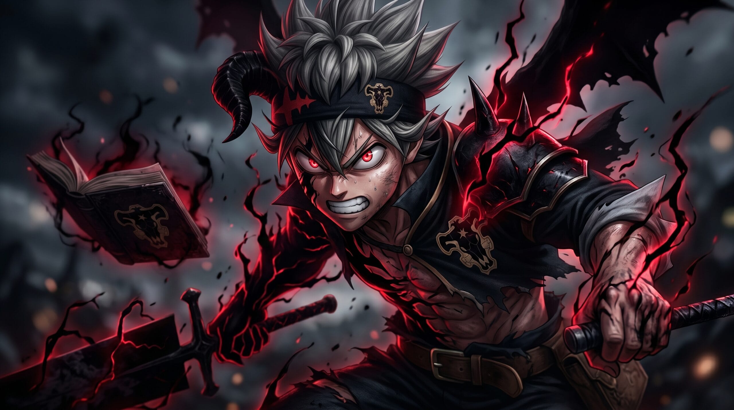 Asta using his powerful transformation in Black Clover Season 2 artwork.