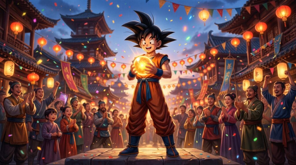 Dragon Ball nostalgia themed social media image