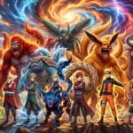 Every Naruto Jinchuriki character shown with their tailed beast partners