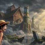 One Piece Elbaf mystery featuring Louis Arnot and Luffy in giant kingdom