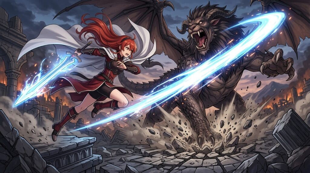 Eris battle action scene in Mushoku Tensei season 3