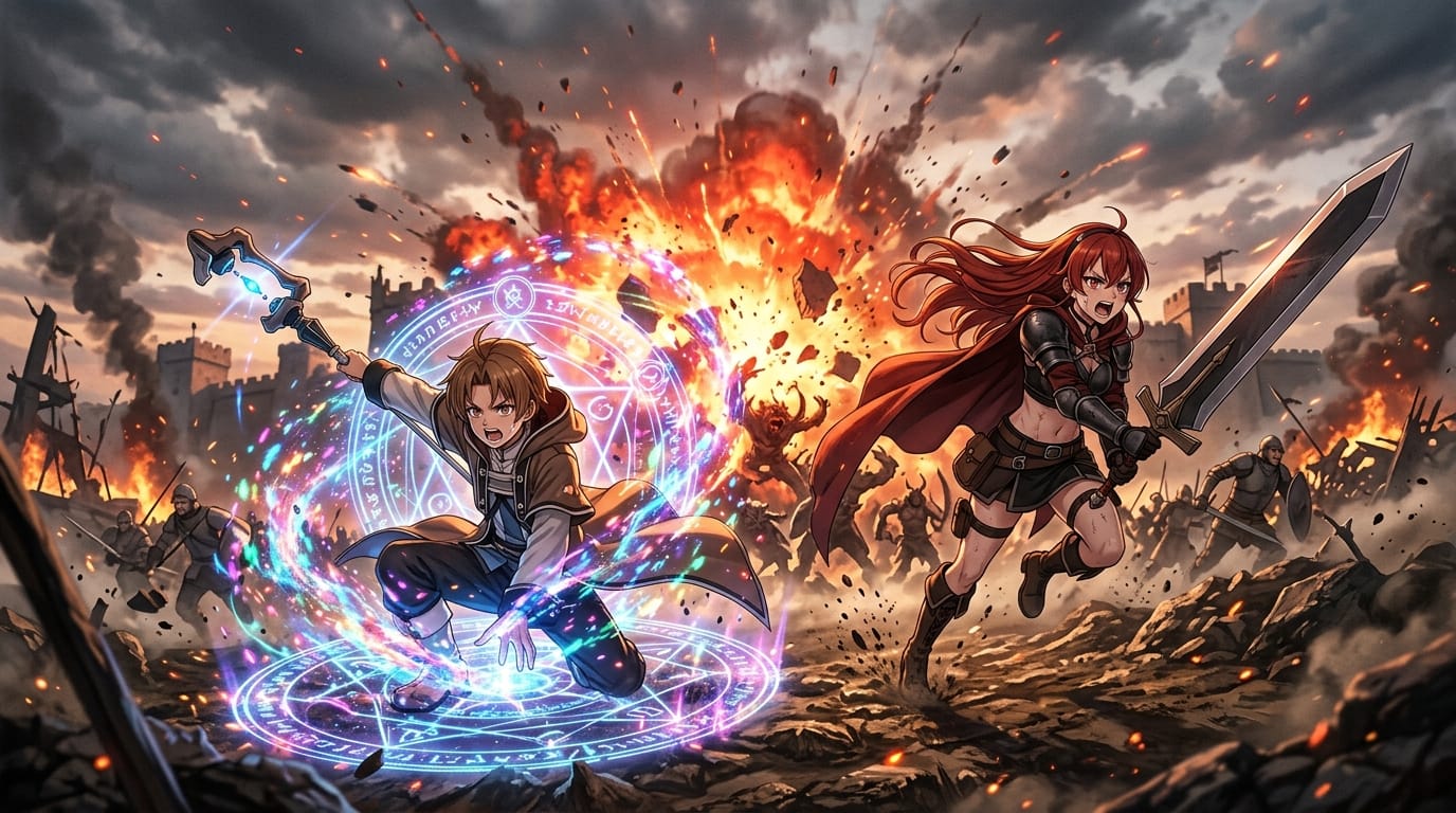 Mushoku Tensei Season 3 battle scene preview
