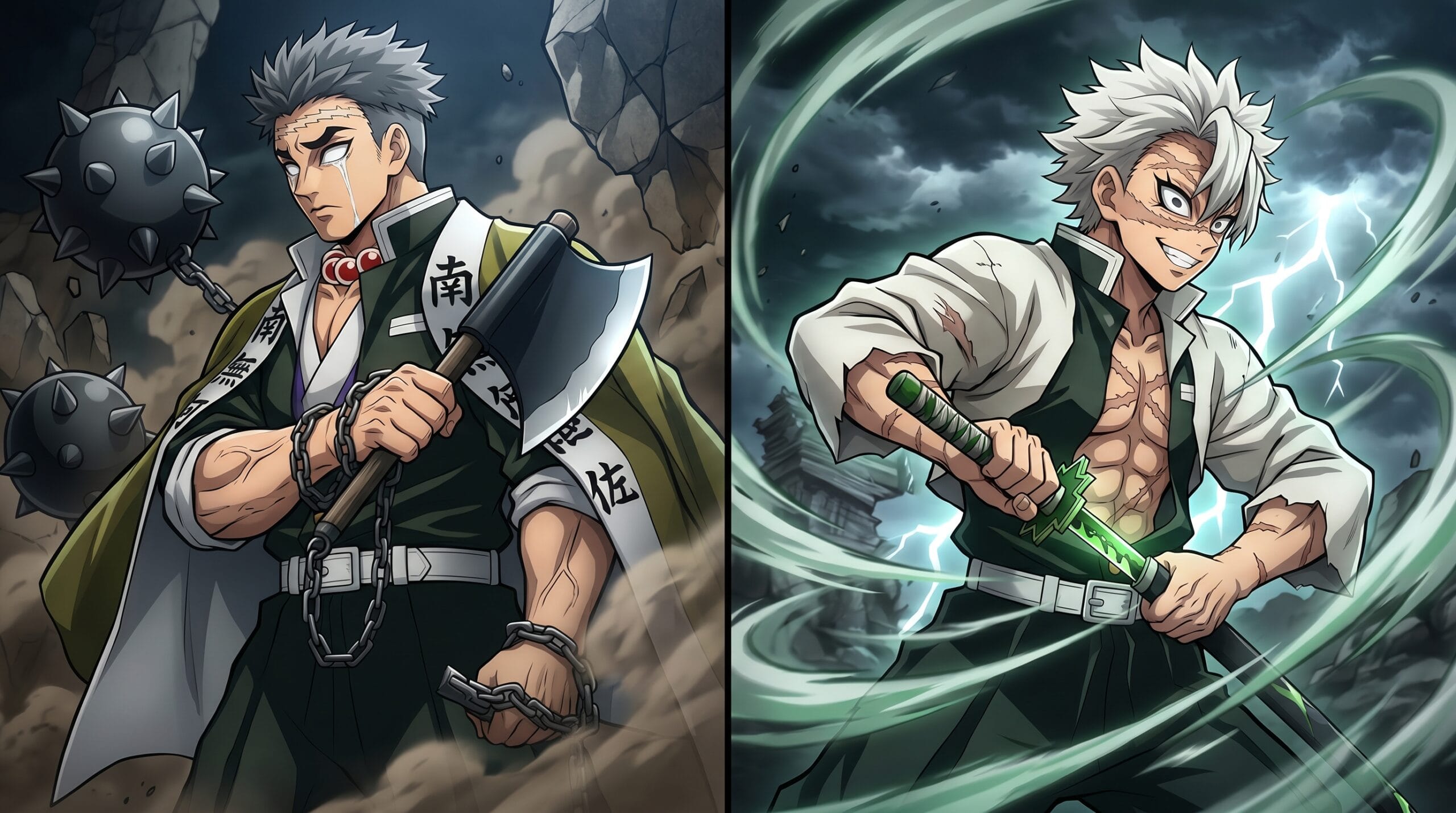 Gyomei Himejima and Sanemi Shinazugawa strength comparison