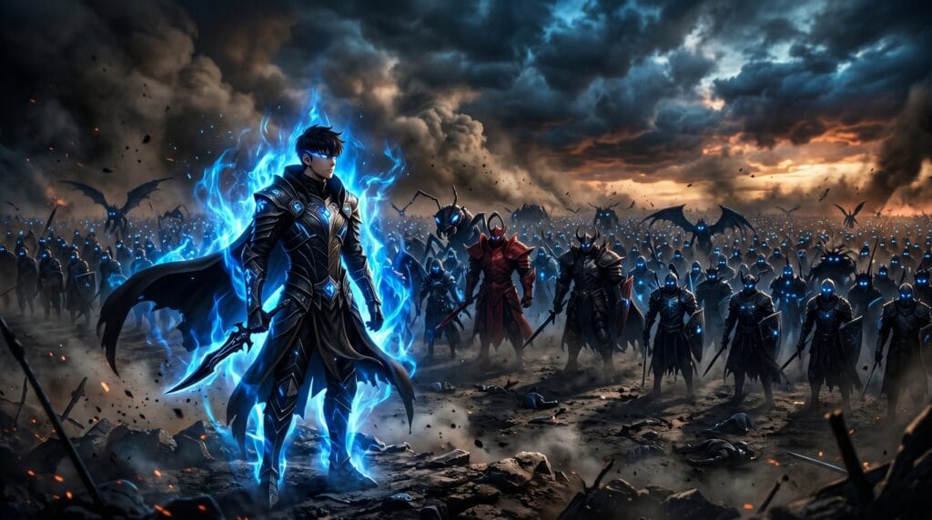 Solo Leveling Season 3 Sung Jinwoo shadow army artwork