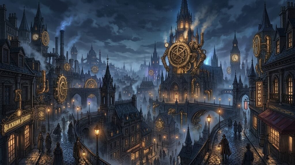  Lord of Mysteries fantasy city background