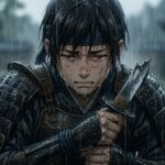 Emotional moment in Yoroi-Shinden anime