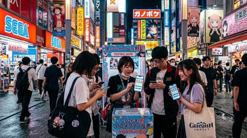 Japanese anime fans voting summer 2026